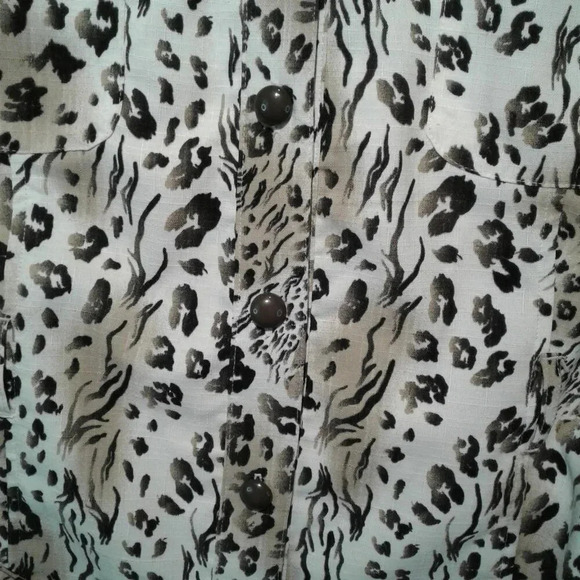 Leopard Print Short Sleeve Belted Tunic Top  Size 18W - Picture 9 of 13